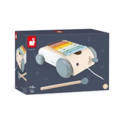 JANOD Pure Trekwagen + Xylofoon 18mnd+ -Janod JANODpuretrekwagen xylofoon18mnd 114406