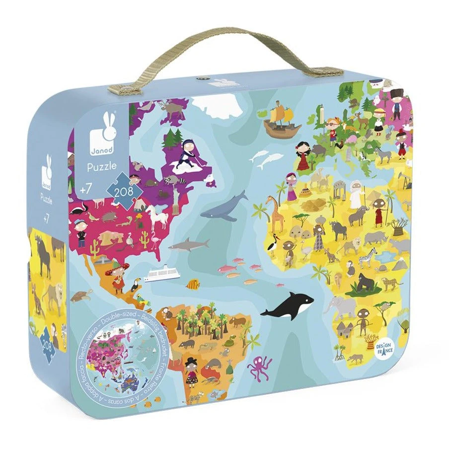 JANOD Puzzel Aarde 6 Jr/ 208 Stks 3 JANOD Puzzel Aarde 6 Jr/ 208 Stks