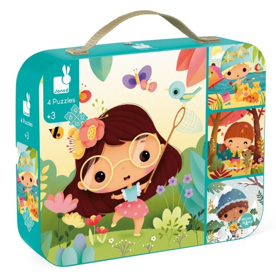 JANOD Puzzel Seizoenen 3jr+/ 6-9-12-16 Stks 3 JANOD Puzzel Seizoenen 3jr+/ 6-9-12-16 Stks