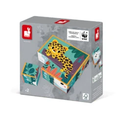 JANOD X WWF Blokpuzzel Dieren 2 Jr+ / 9 Stks -Janod JANODxWWFblokpuzzeldieren2jr 9stks118624c