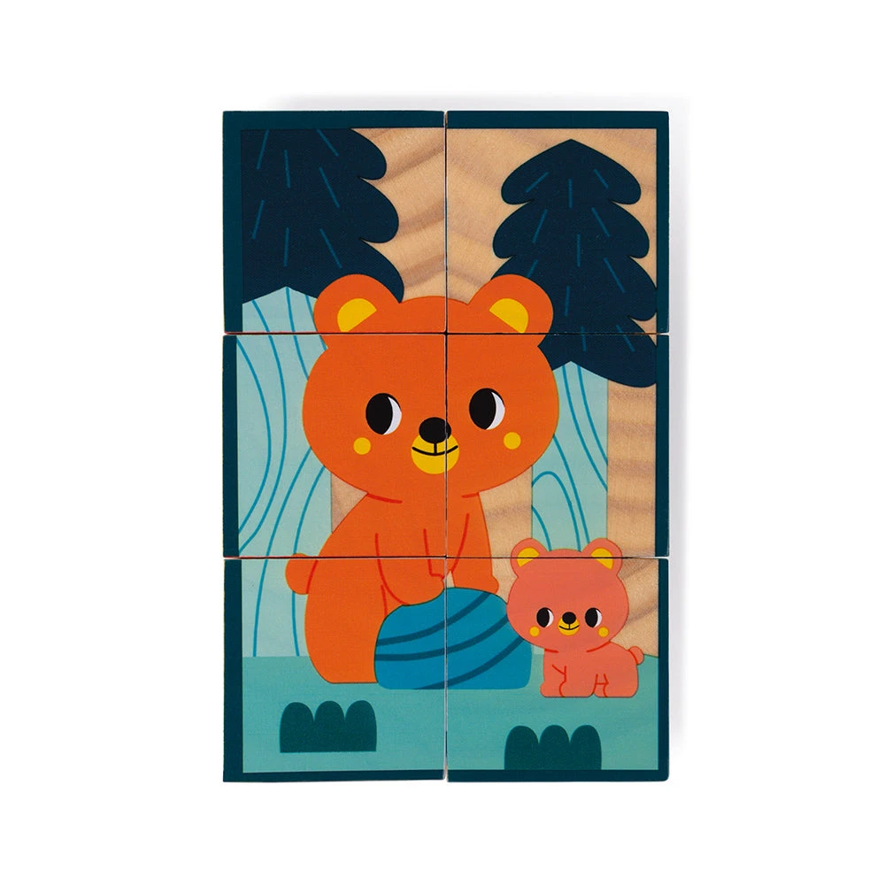 JANOD X WWF Blokpuzzel Dieren Jong 12mnd+ / 6 Stks 4 JANOD X WWF Blokpuzzel Dieren Jong 12mnd+ / 6 Stks - Afbeelding 2