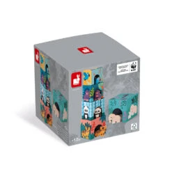 JANOD X WWF Stapeltoren Met 5 Houten Dieren 1 Jr+ -Janod JANODxWWFstapeltorenmet5houtendieren1jr 118623b