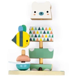 JANOD Pure Stapeltoren Beer 12 Mnd+ -Janod janod pure stapeltoren beer 115156b