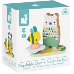 JANOD Pure Stapeltoren Beer 12 Mnd+ -Janod janod pure stapeltoren beer 115156e