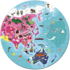 JANOD Puzzel Aarde 6 Jr/ 208 Stks 9 JANOD Puzzel Aarde 6 Jr/ 208 Stks -Janod janod puzzelkoffer aarde 112926 b