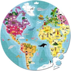 JANOD Puzzel Aarde 6 Jr/ 208 Stks 8 JANOD Puzzel Aarde 6 Jr/ 208 Stks -Janod janod puzzelkoffer aarde 112926 c