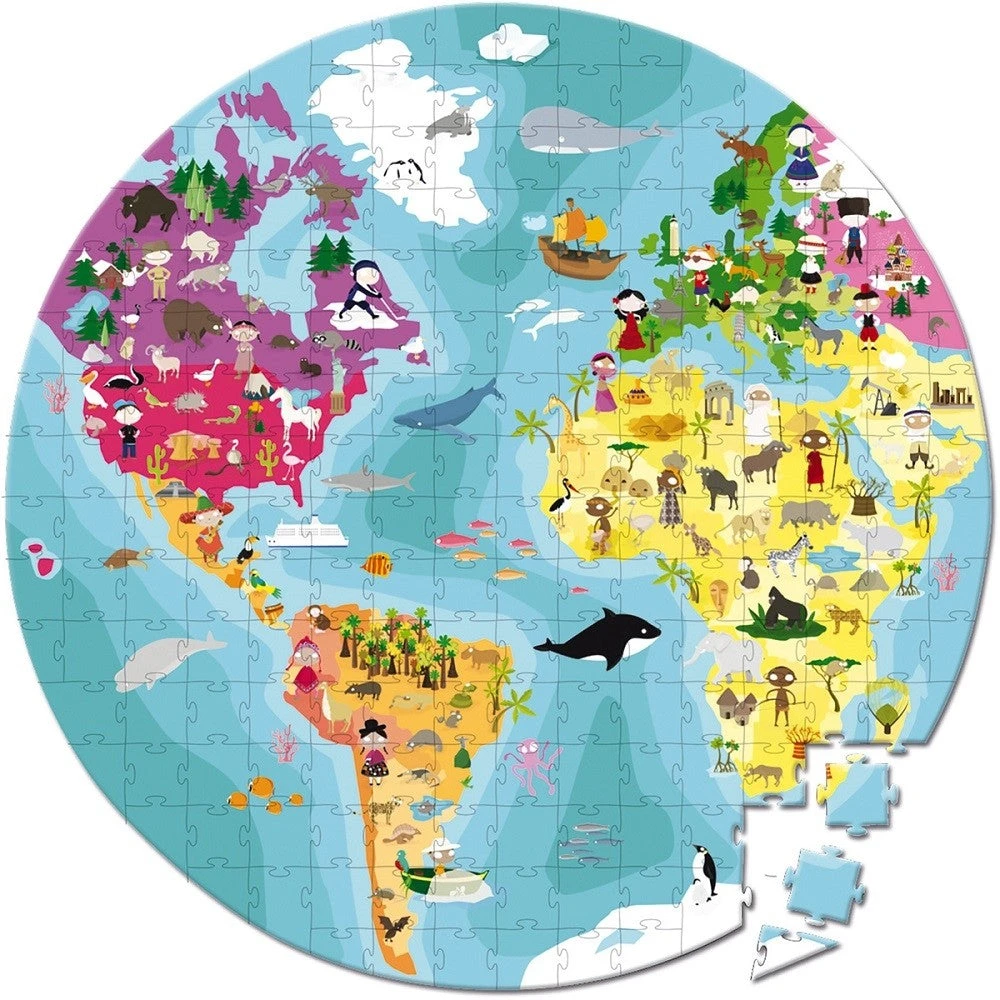 JANOD Puzzel Aarde 6 Jr/ 208 Stks 5 JANOD Puzzel Aarde 6 Jr/ 208 Stks - Afbeelding 3
