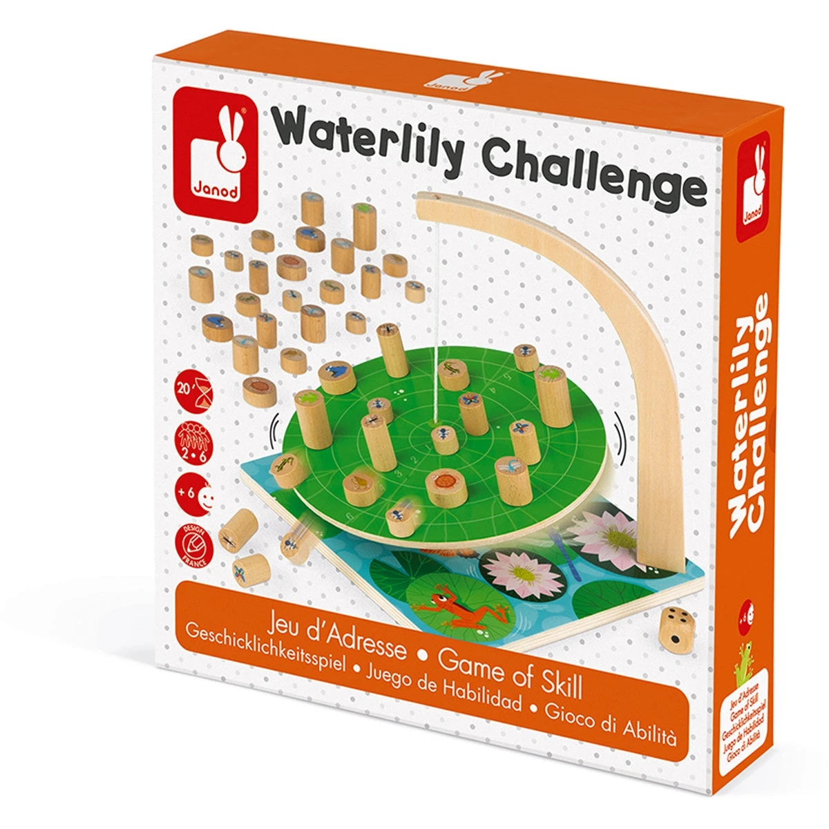 JANOD Balansspel Waterlelie Challenge 6 Jr+ 8 JANOD Balansspel Waterlelie Challenge 6 Jr+ - Afbeelding 6